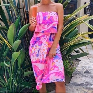 Lilly Pulitzer Pink and Blue Skirt Set